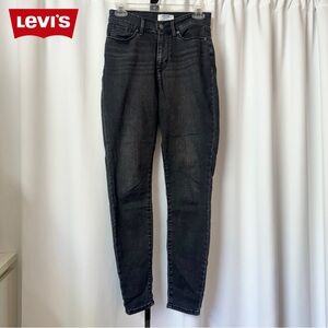 Levi's Denizen Dark Gray High Rise Skinny Jeans Size W26 x L30